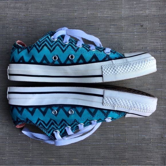 CONVERSE Missoni collab Chucks Chuck Taylor low top sneakers turquoise patterned - Picture 9 of 16